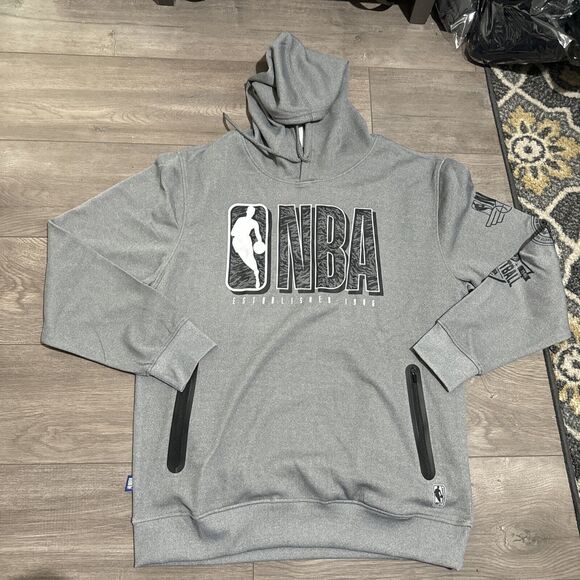 NBA Basketball Licensed Apparel Hoodie Sweatshirt Gray Size XL Logo - Picture 1 of 5
